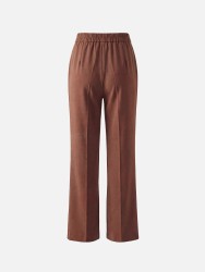 Fluid trousers in plain fabric