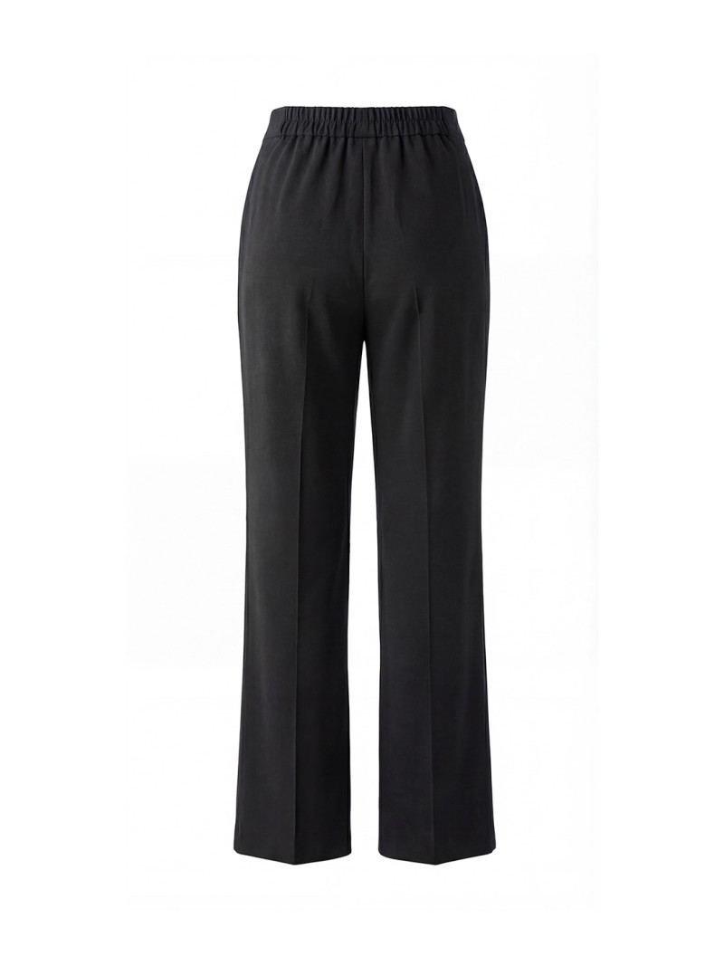 Fluid trousers in plain fabric