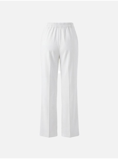 Fluid trousers in plain fabric
