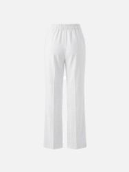 Fluid trousers in plain fabric