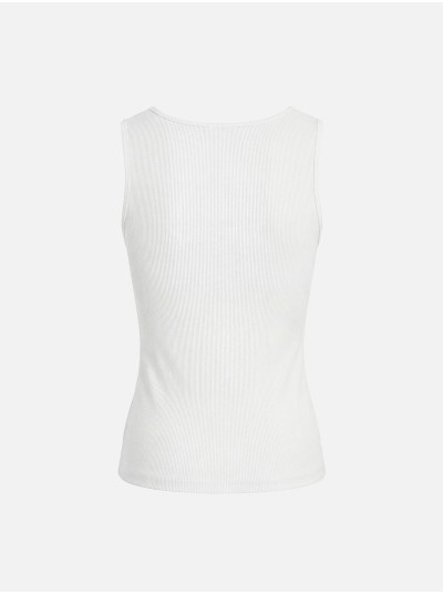 Wide-strapped top with SCRIPTA logo applique