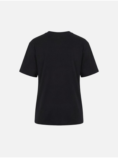 Cotton T-shirt with V-neck and SCRIPTA logo