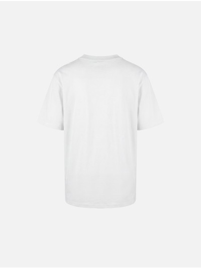 T-shirt em algodão com decote V e logo SCRIPTA