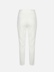 High-waisted classic trousers with front crease