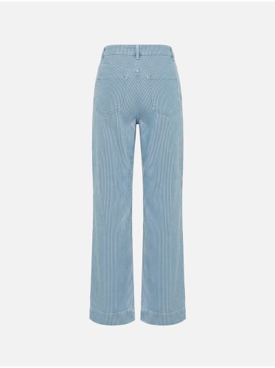 Calça jeans wide leg com risca