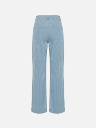 Calça jeans wide leg com risca