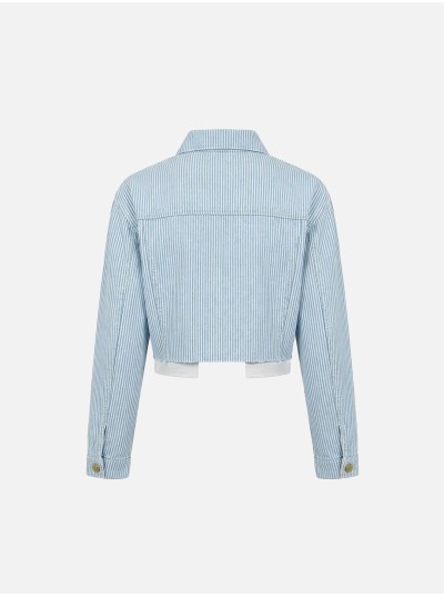 Short jacket with stripe and SCRIPTA logo