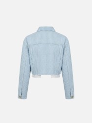 Short jacket with stripe and SCRIPTA logo