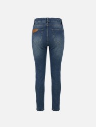 Calça de ganga skinny de cintura alta
