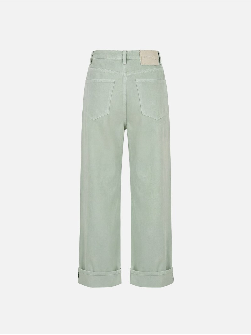 Calça de ganga de corte reto