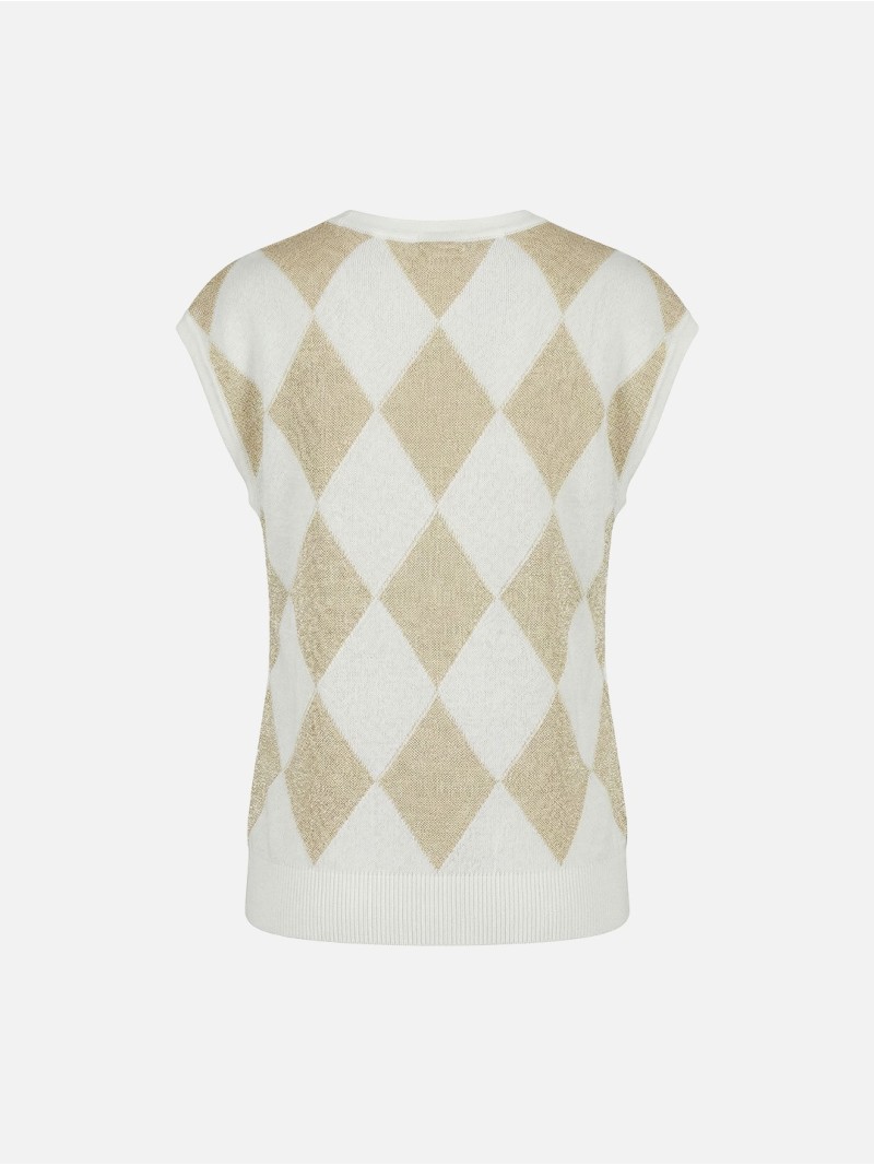 Camisola de malha com losangos