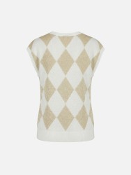 Camisola de malha com losangos
