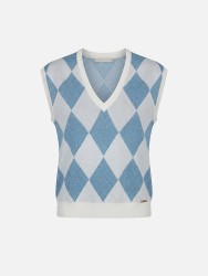 Camisola de malha com losangos