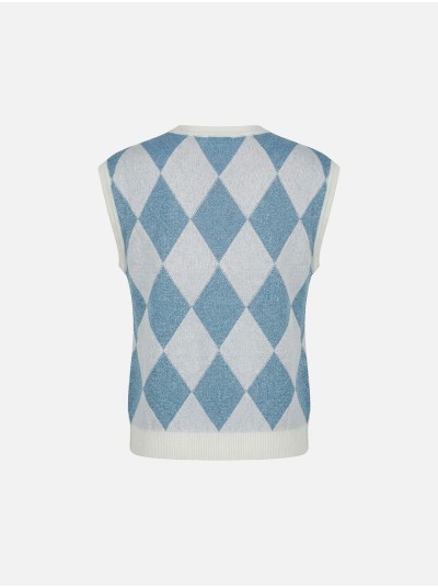 Camisola de malha com losangos