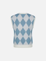 Camisola de malha com losangos