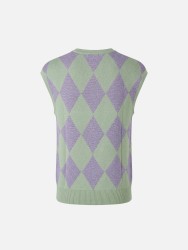 Camisola de malha com losangos