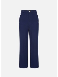 Plain straight-cut trousers