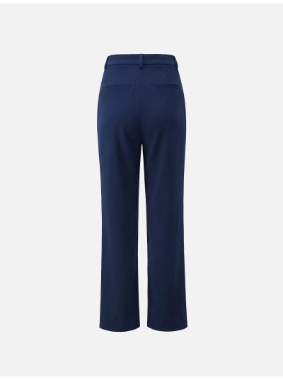 Calça lisa de corte reto