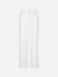Plain straight-cut trousers