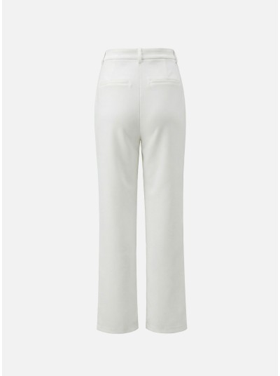 Plain straight-cut trousers