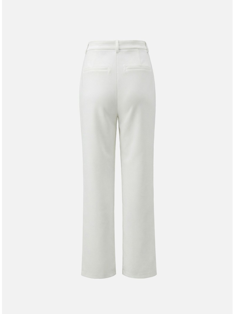 Plain straight-cut trousers