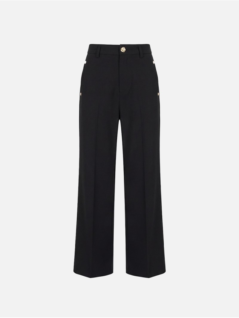 Plain straight-cut trousers