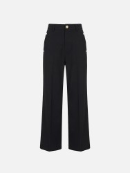 Calça lisa de corte reto