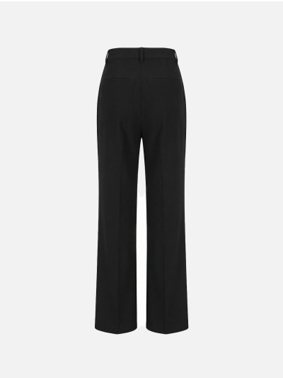 Plain straight-cut trousers