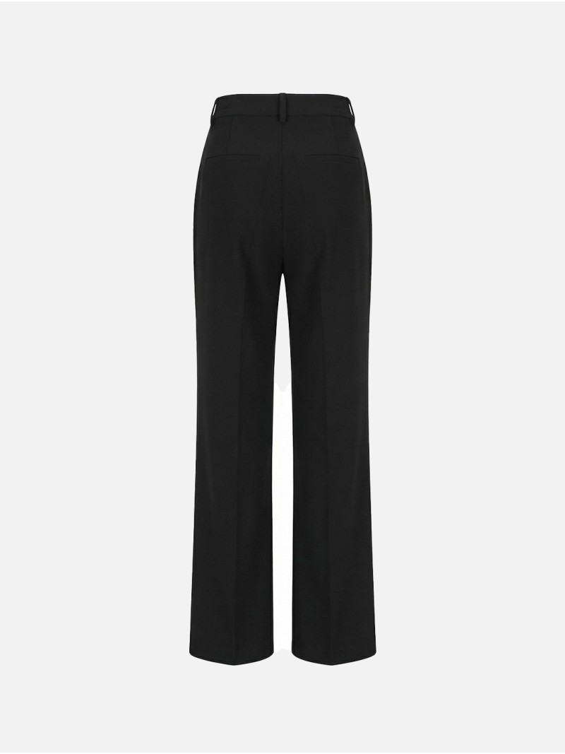 Plain straight-cut trousers