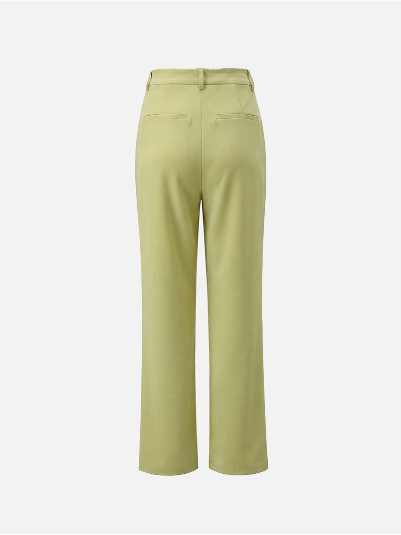 Calça lisa de corte reto
