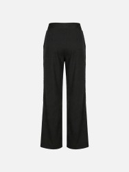 Flowing trousers with pleats and bead detail