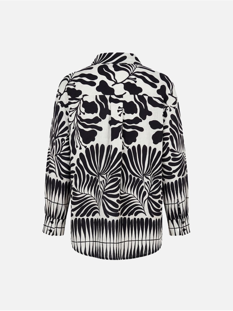 Blusa fluída estampada