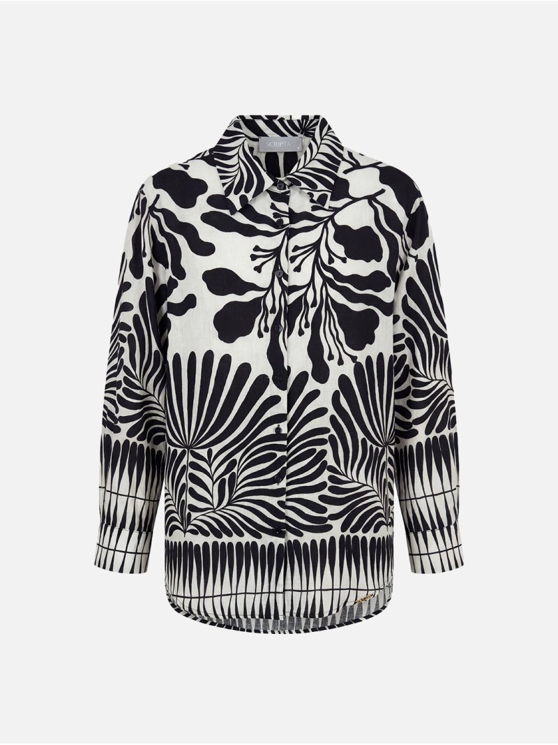 Blusa fluída estampada