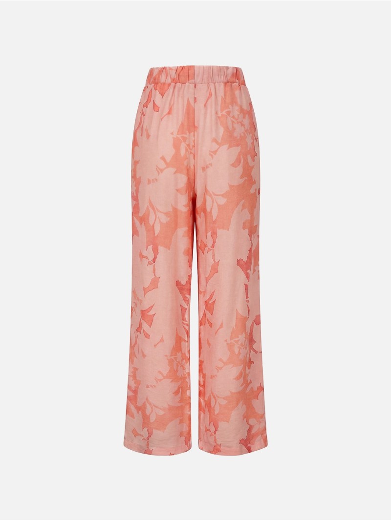 Calça estampada fluída