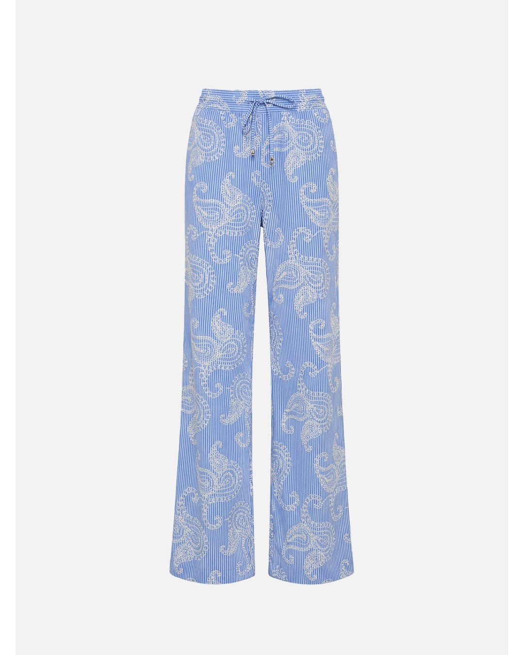 Calça com elástico e pormenor bordado
