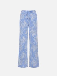 Calça com elástico e pormenor bordado