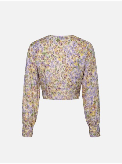 Blusa estampada com nó