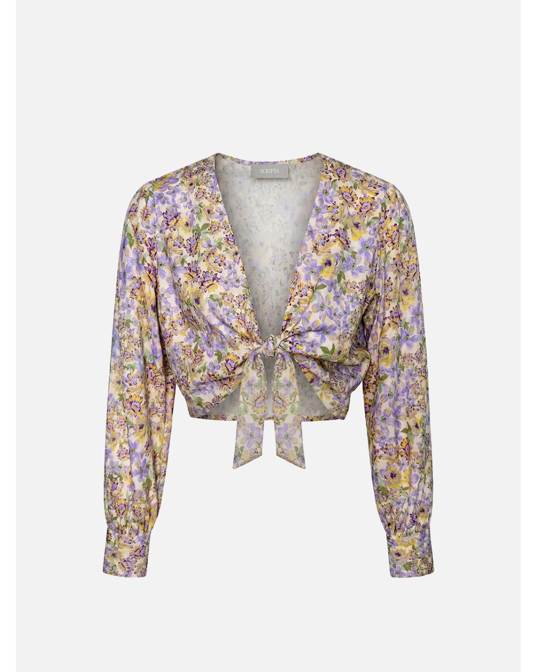 Blusa estampada com nó