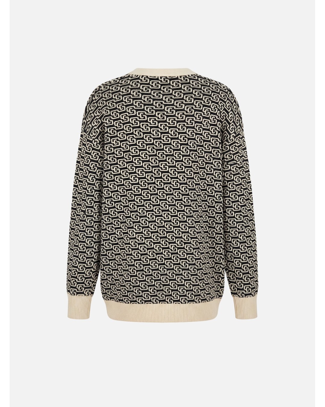 Knitted coat with pattern