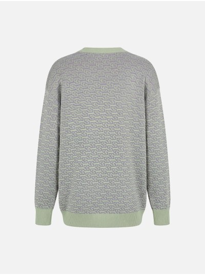 Knitted coat with pattern