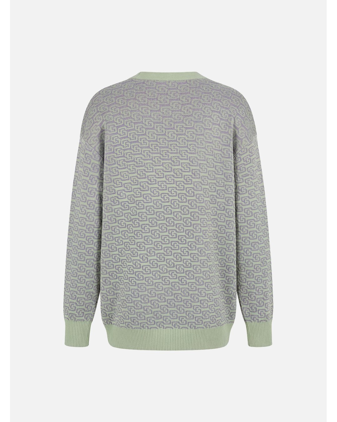 Knitted coat with pattern
