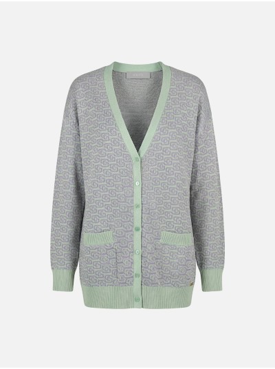Knitted coat with pattern