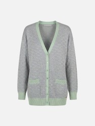Knitted coat with pattern