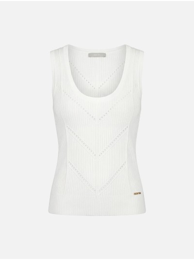 Perforated knitted top