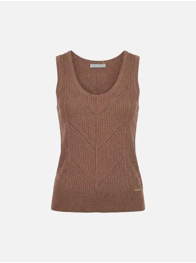 Perforated knitted top