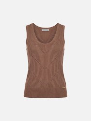 Perforated knitted top