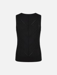 Top de malha perfurada
