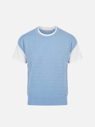 Knitted sweater with T-shirt effect