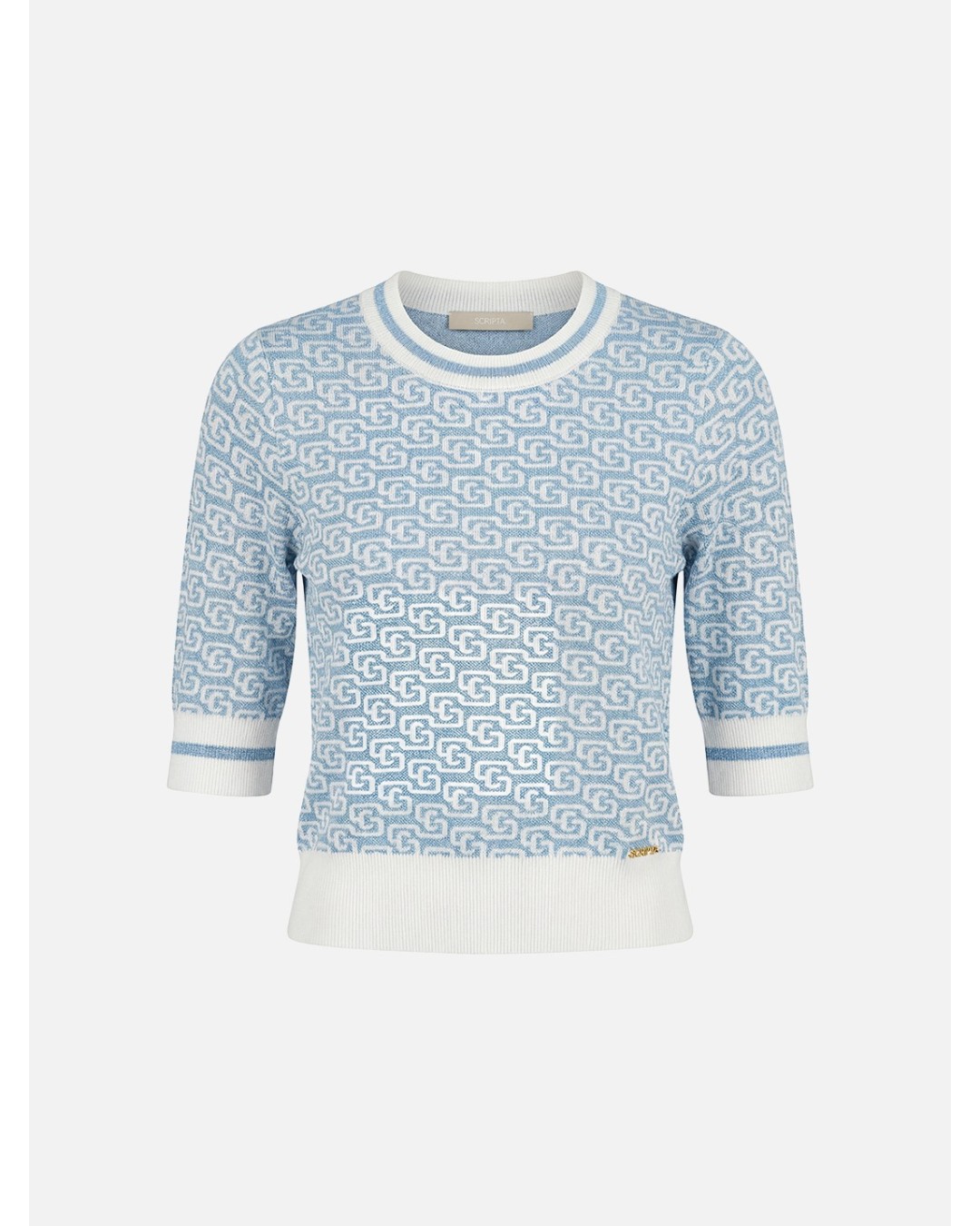 Knitted sweater with pattern