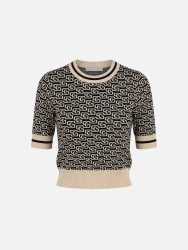 Knitted sweater with pattern